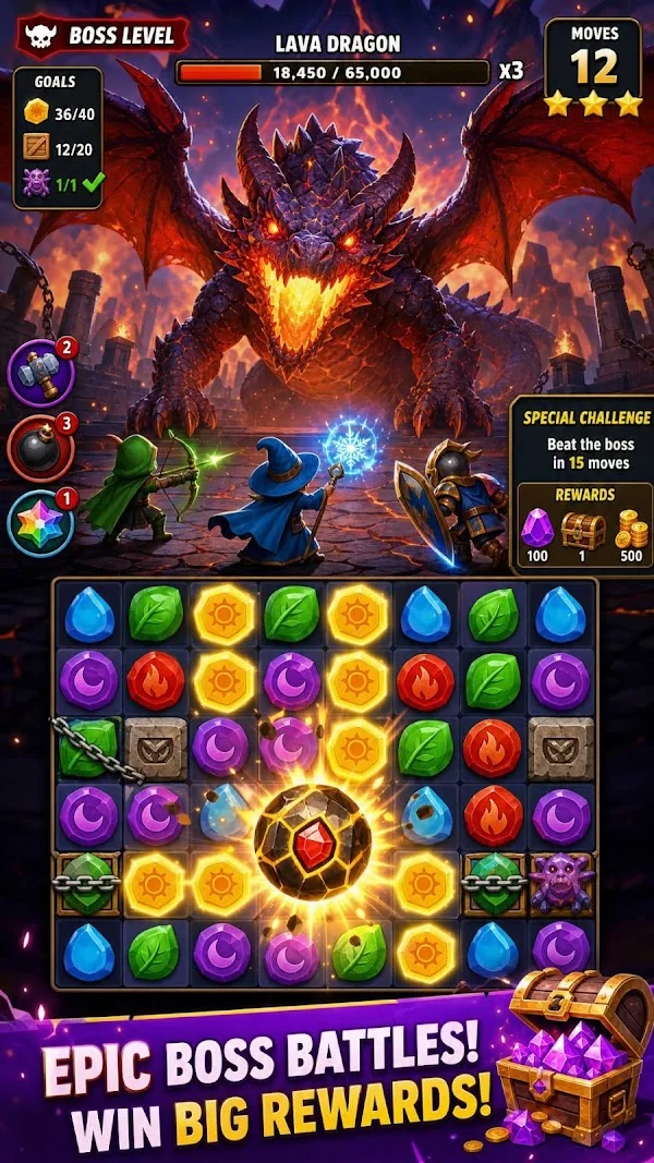 Fantasy Match Heroes screenshot 2