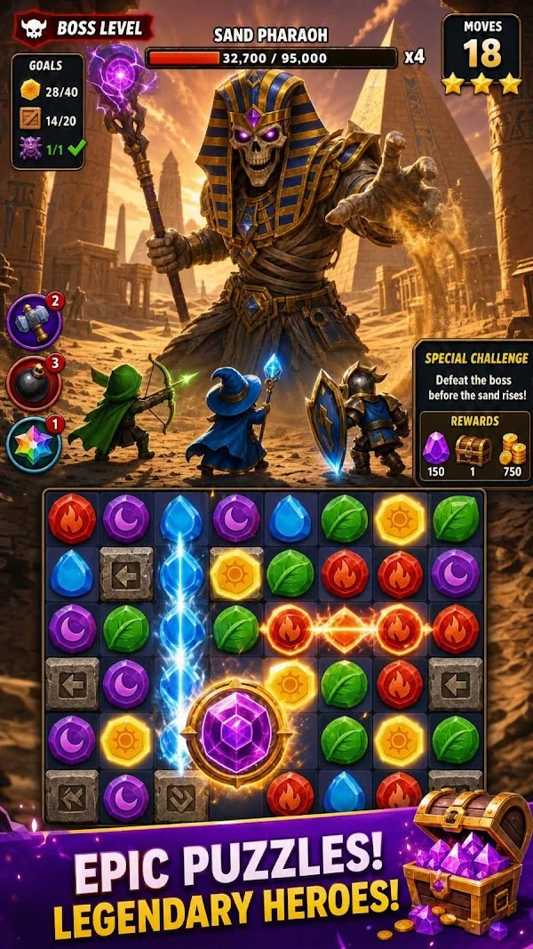 Fantasy Match Heroes screenshot 3