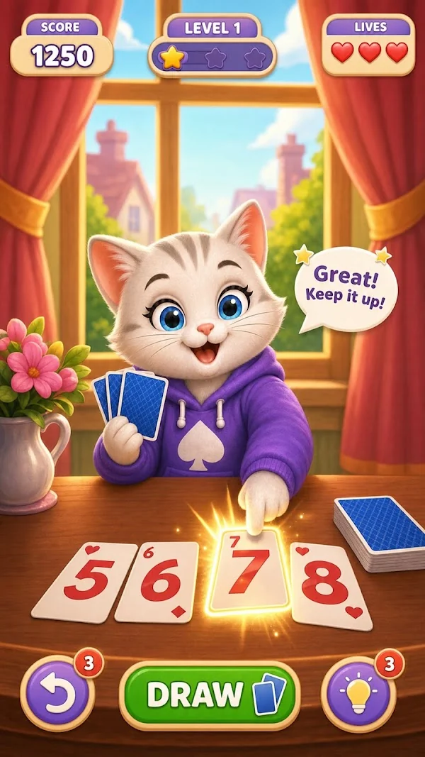 Kitty Tripeaks screenshot 2