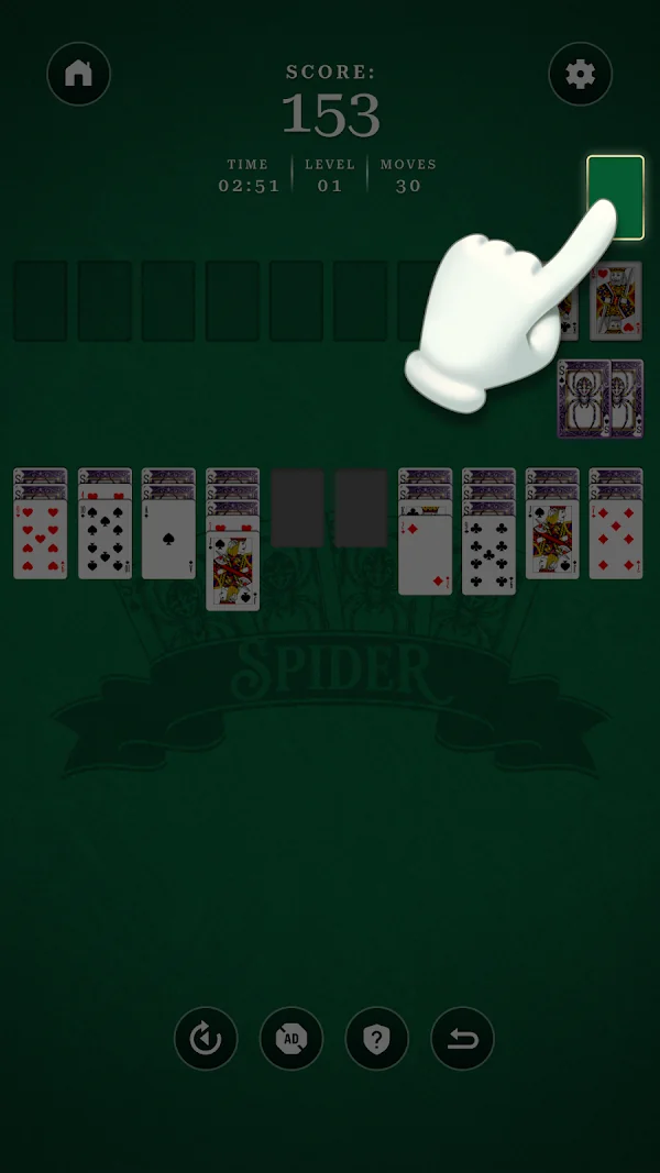 Spider Solitaire Adventure screenshot 2